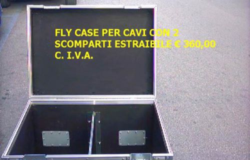 Flight Case per cavi con due scomparti estraibili